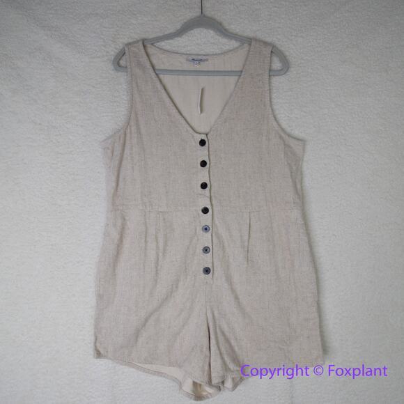 New! Madewell V-Neck Button-Down Romper, size 2 - Picture 4 of 16